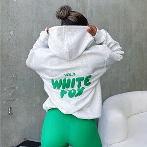 White fox hoodie